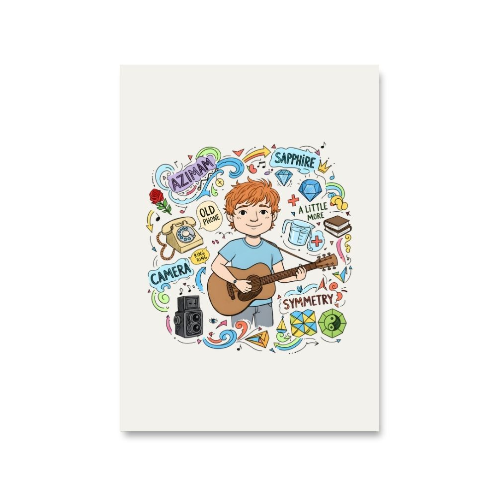 ed sheeran gingerverse poster wall art buy online united states usa the banyan tee tbt 8 x 10