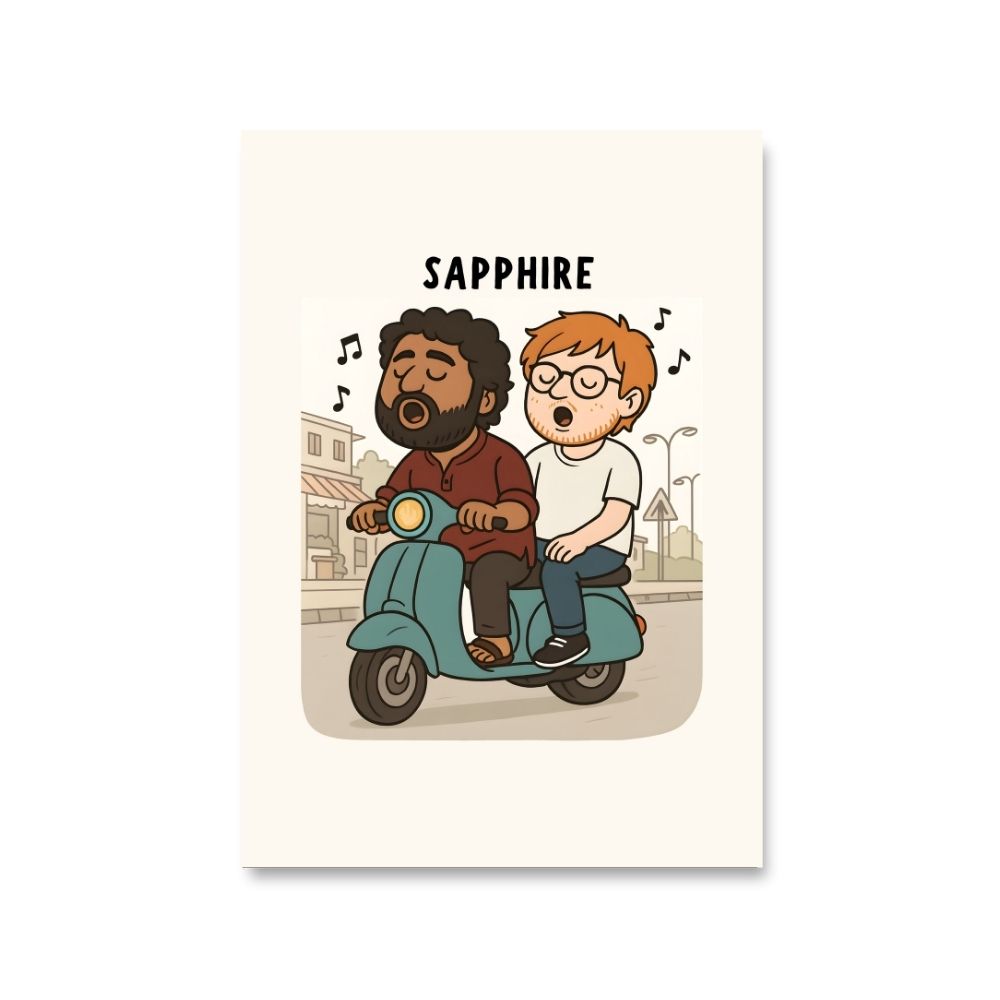 ed sheeran sapphire poster wall art buy online united states usa the banyan tee tbt 8 x 10