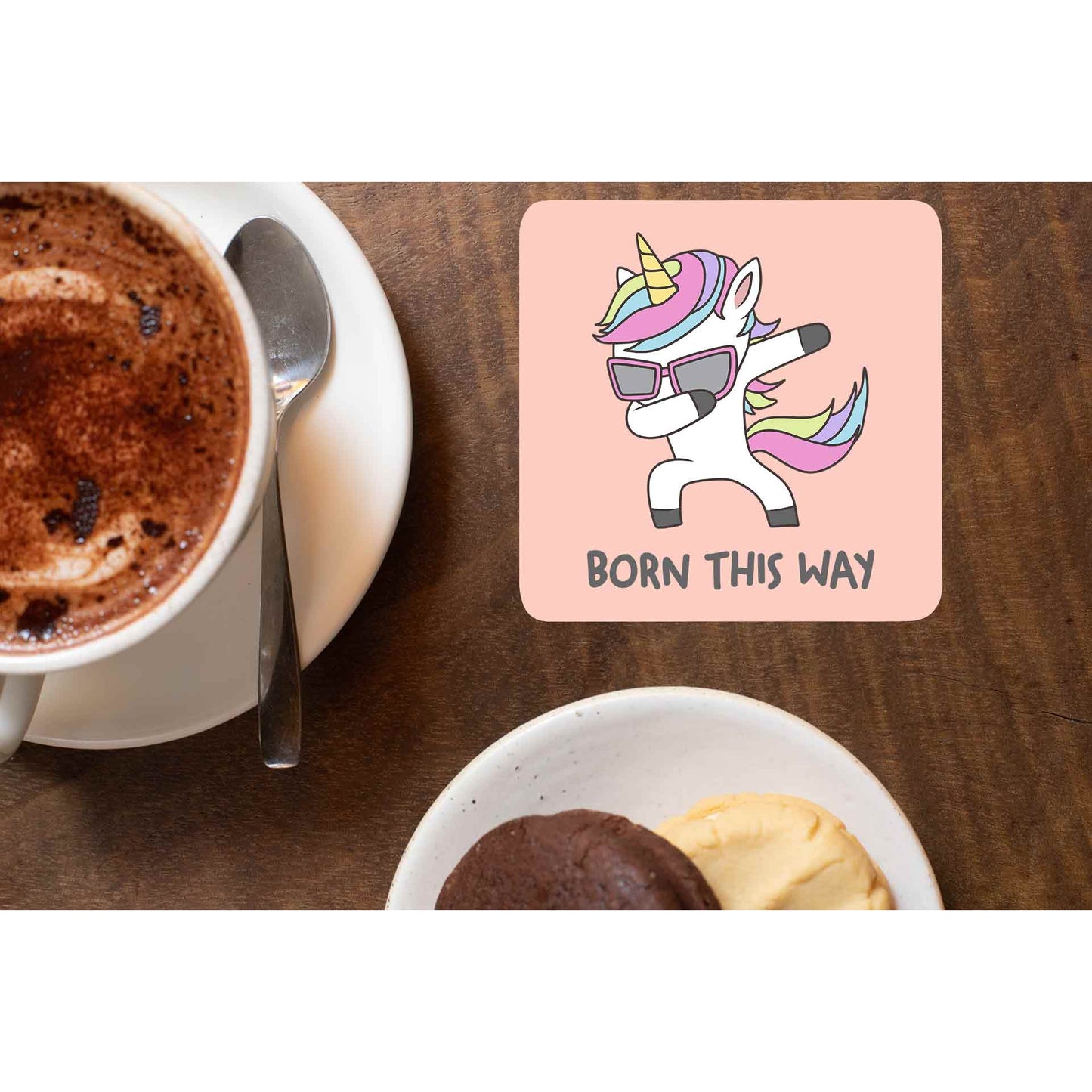 pride born this way coasters wooden table cups indian printed graphic stylish buy online india the banyan tee tbt men women girls boys unisex - lgbtqia+