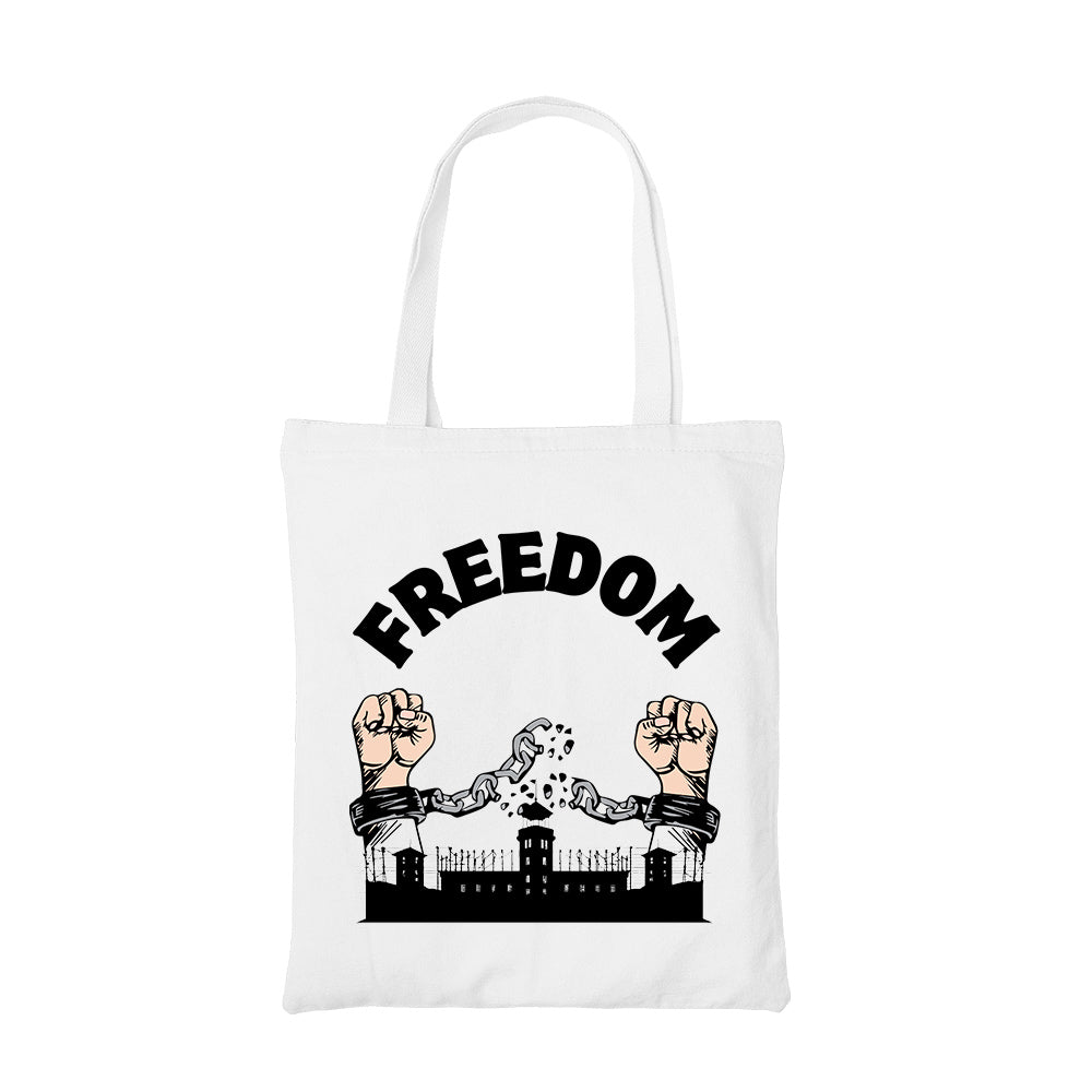 prison break freedom tote bag cotton printed tv & movies buy online united states usa the banyan tee tbt men women girls boys unisex