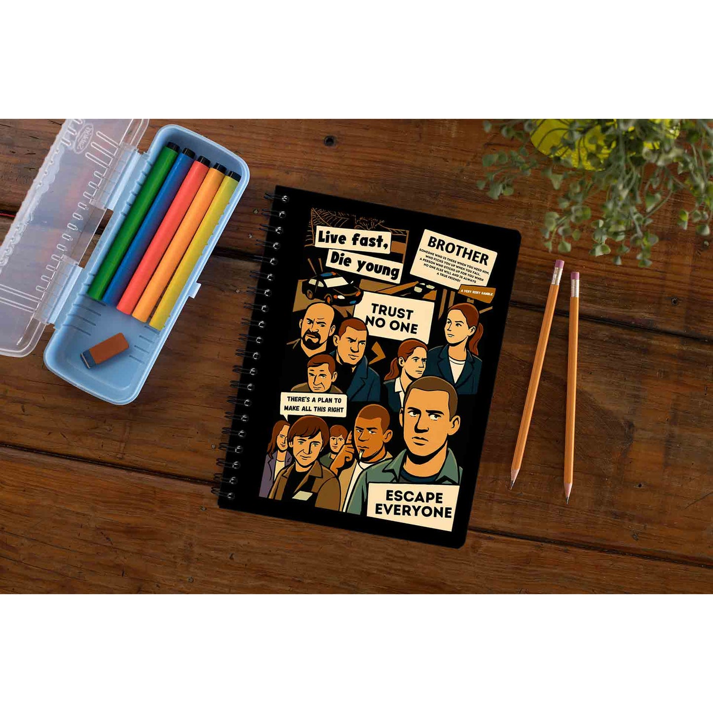 prison break escape everyone notebook notepad diary buy online united states us the banyan tee tbt unruled