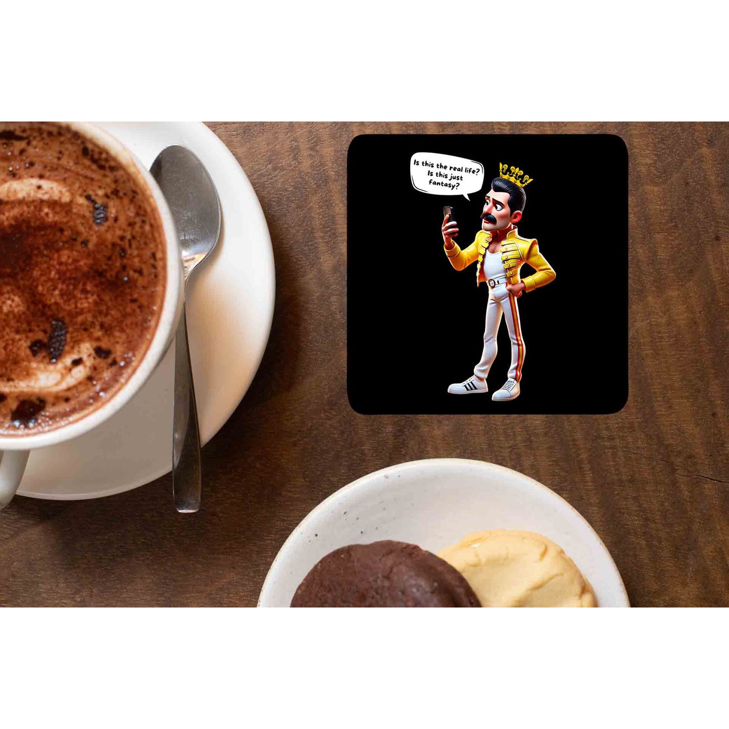 queen is this just fantasy coasters wooden table cups indian music band buy online india the banyan tee tbt men women girls boys unisex