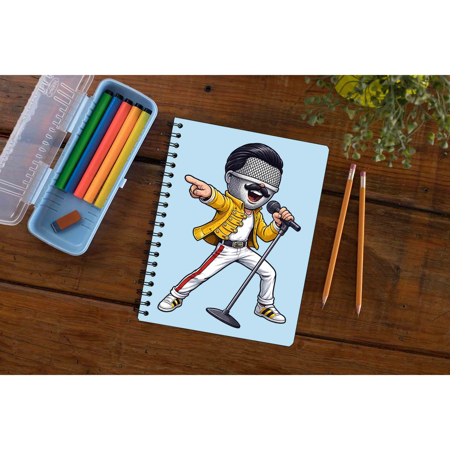 queen mic mercury notebook notepad diary buy online united states usa the banyan tee tbt unruled