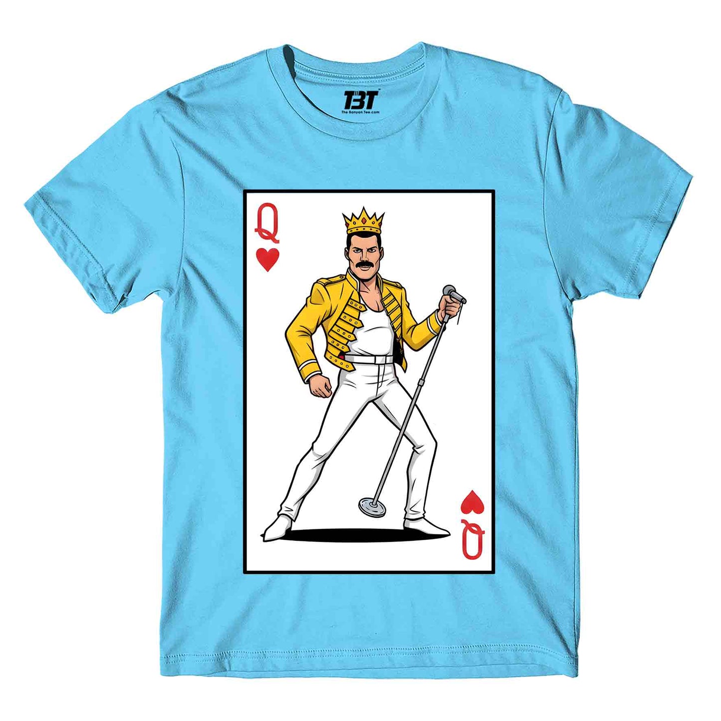 queen the queen of hearts t-shirt music band buy online united states usa the banyan tee tbt men women girls boys unisex turquoise