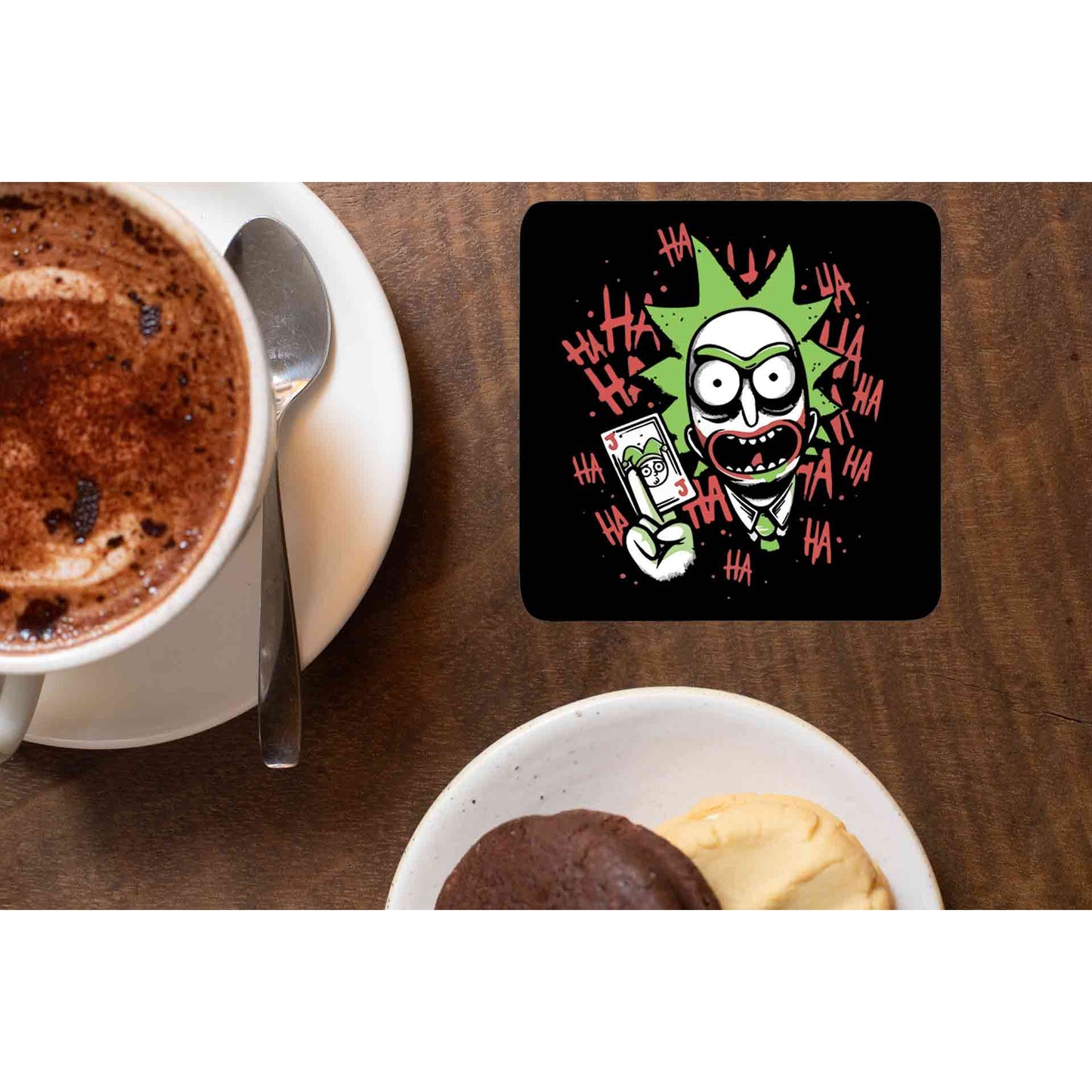 rick and morty joker coasters wooden table cups indian buy online india the banyan tee tbt men women girls boys unisex rick and morty online summer beth mr meeseeks jerry quote vector art clothing accessories merchandise