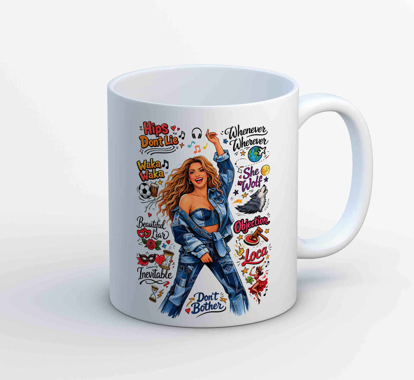 shakira doodle fiesta mug coffee ceramic music band buy online united states usa the banyan tee tbt men women girls boys unisex
