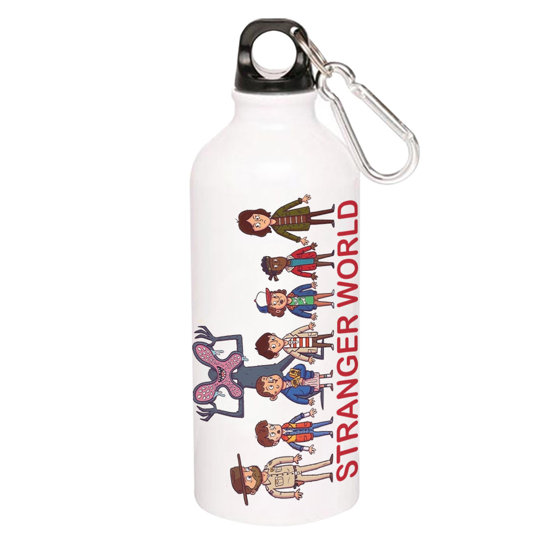 stranger things stranger world sipper steel water bottle flask gym shaker tv & movies buy online india the banyan tee tbt men women girls boys unisex stranger things eleven demogorgon shadow monster dustin quote vector art clothing accessories merchandise