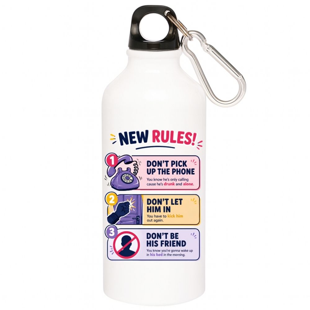 dua lipa new rules sipper steel water bottle flask gym shaker music band buy online india the banyan tee tbt men women girls boys unisex