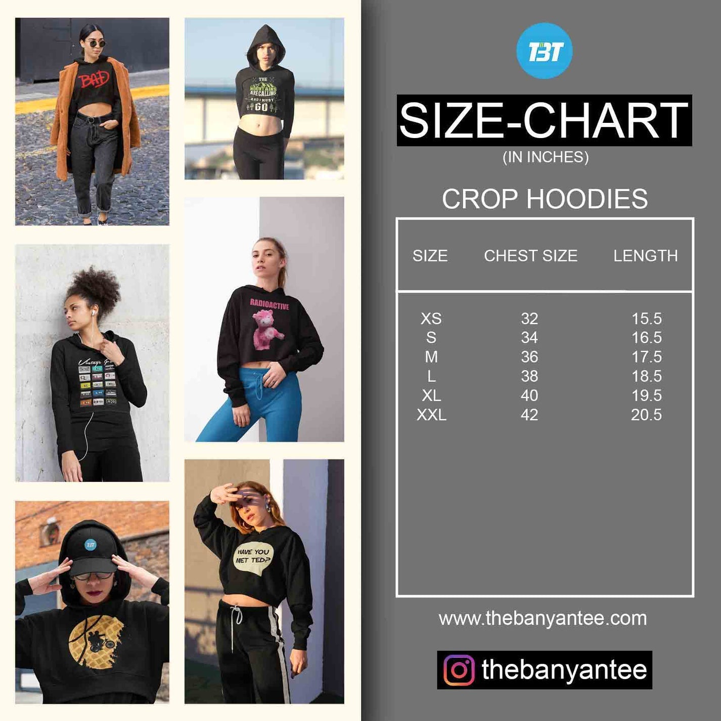 Printed Crop Hoodie - Hippotenuse