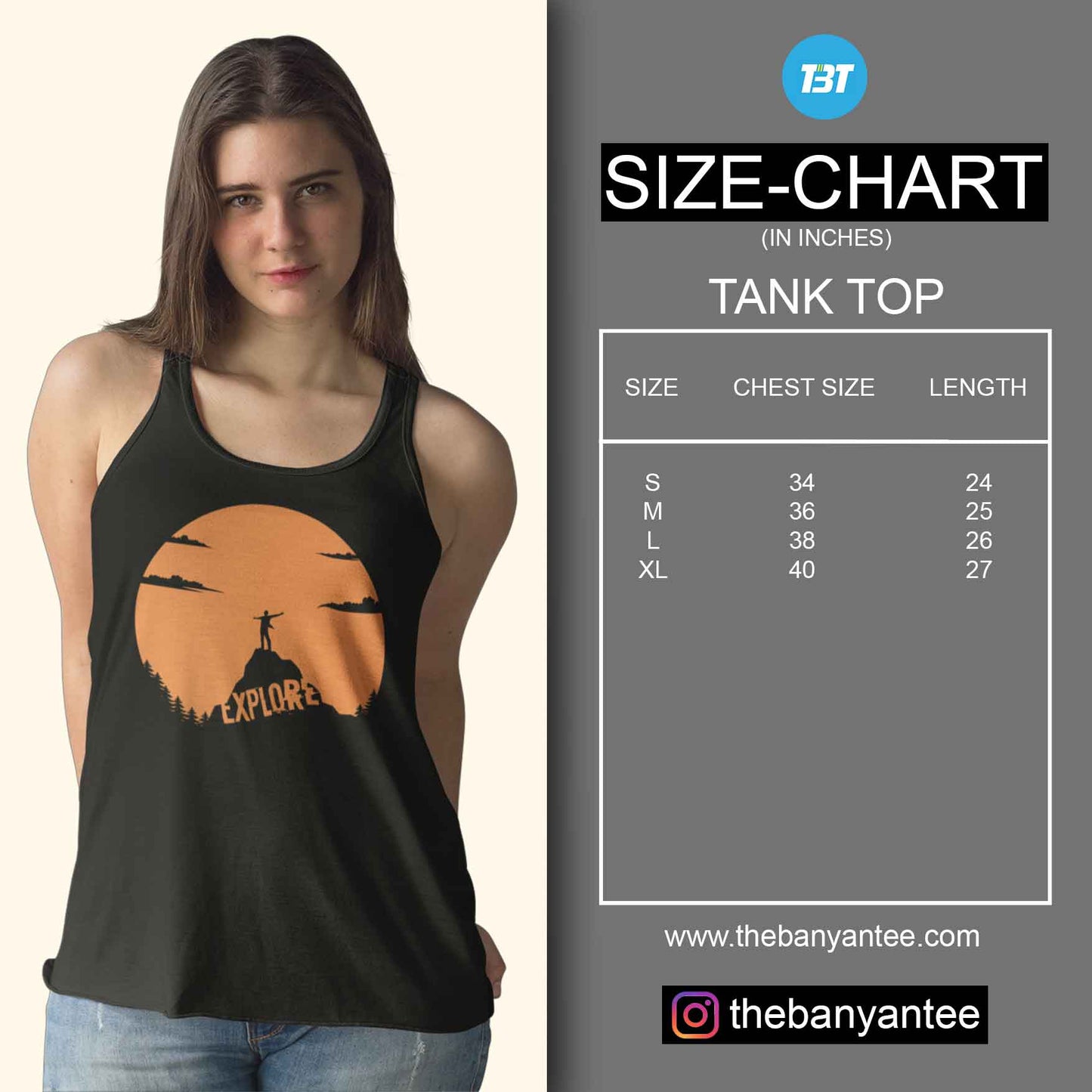 size chart tank top united states of america usa