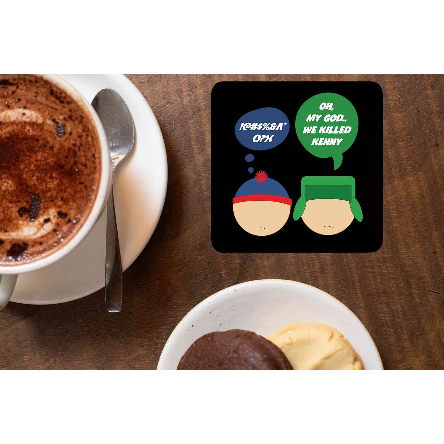 south park we killed kenny coasters wooden table cups indian tv & movies buy online india the banyan tee tbt men women girls boys unisex south park kenny cartman stan kyle cartoon character illustration