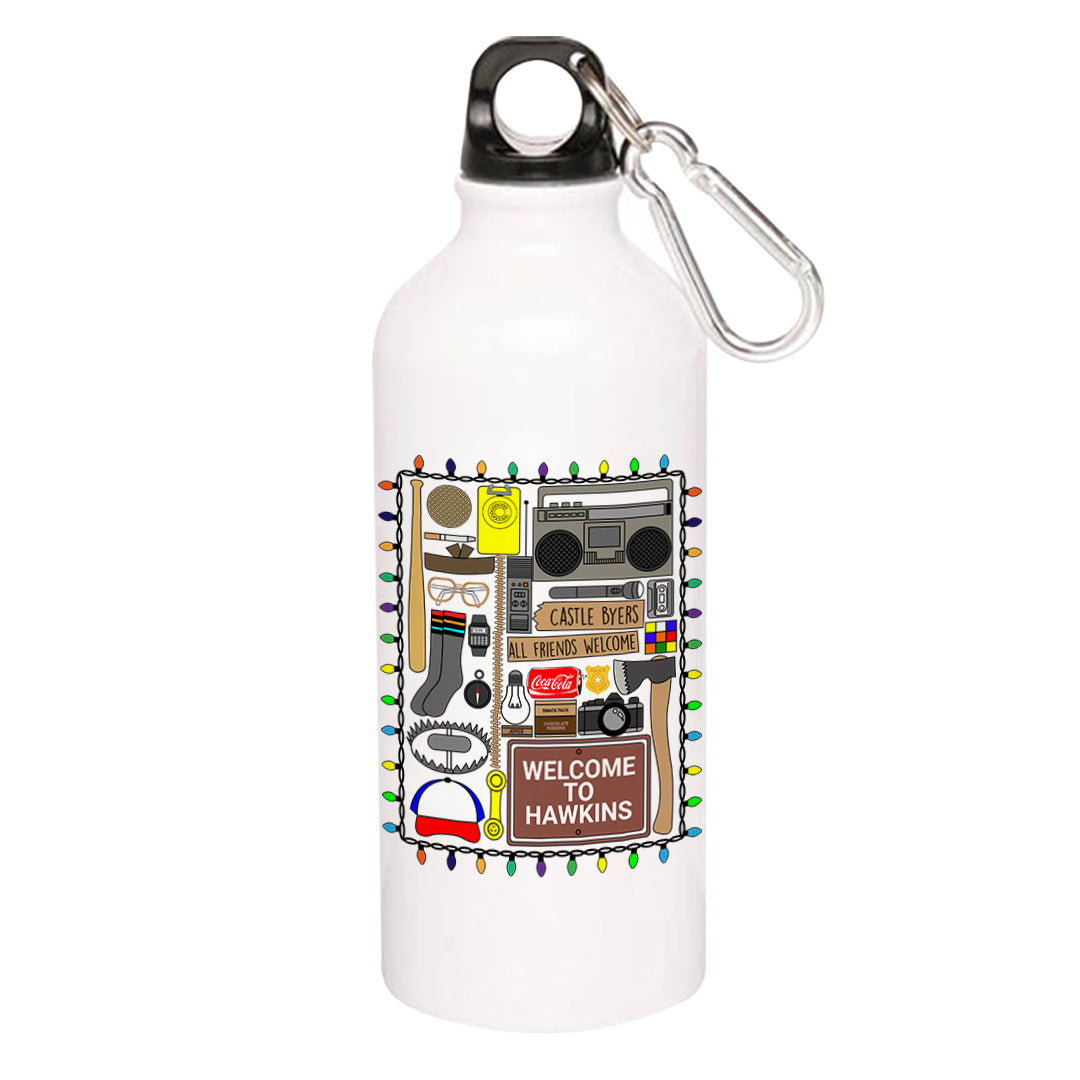 stranger things doodle sipper steel water bottle flask gym shaker tv & movies buy online india the banyan tee tbt men women girls boys unisex stranger things eleven demogorgon shadow monster dustin quote vector art clothing accessories merchandise