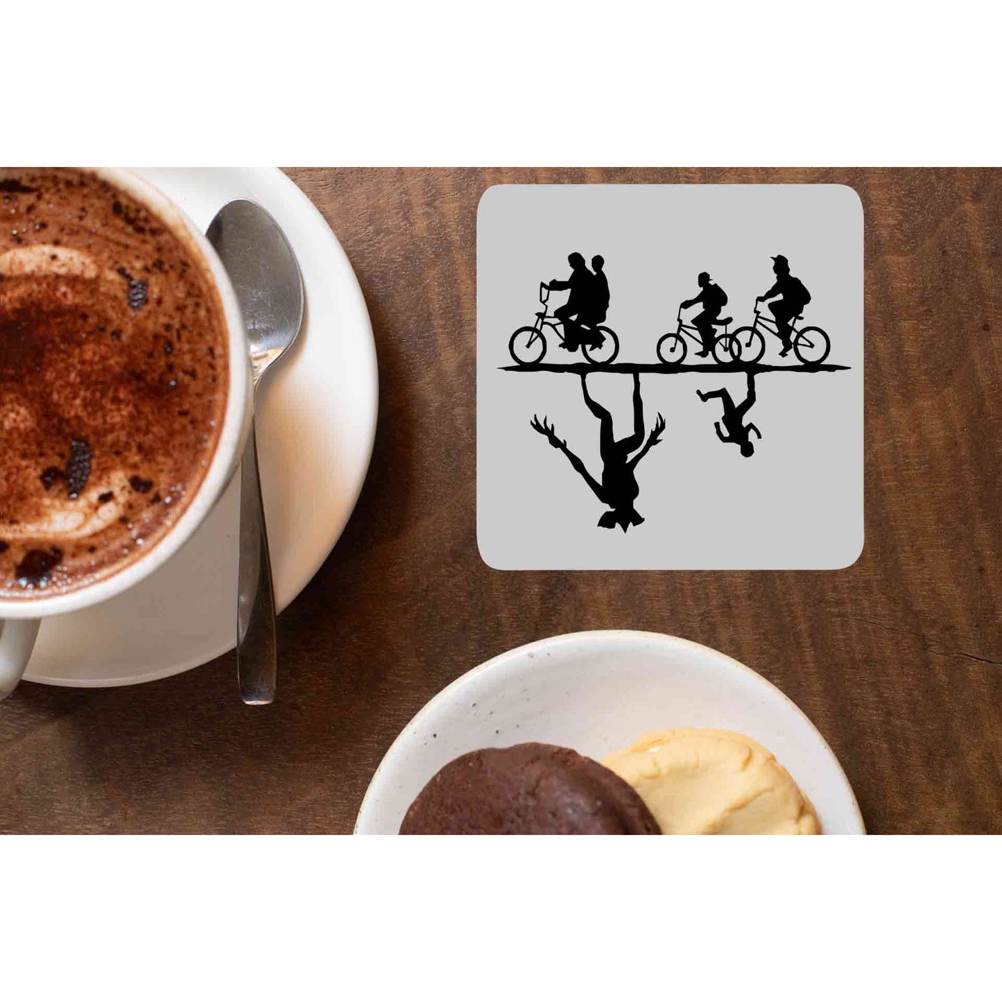 stranger things the upside down coasters wooden table cups indian tv & movies buy online india the banyan tee tbt men women girls boys unisex stranger things eleven demogorgon shadow monster dustin quote vector art clothing accessories merchandise