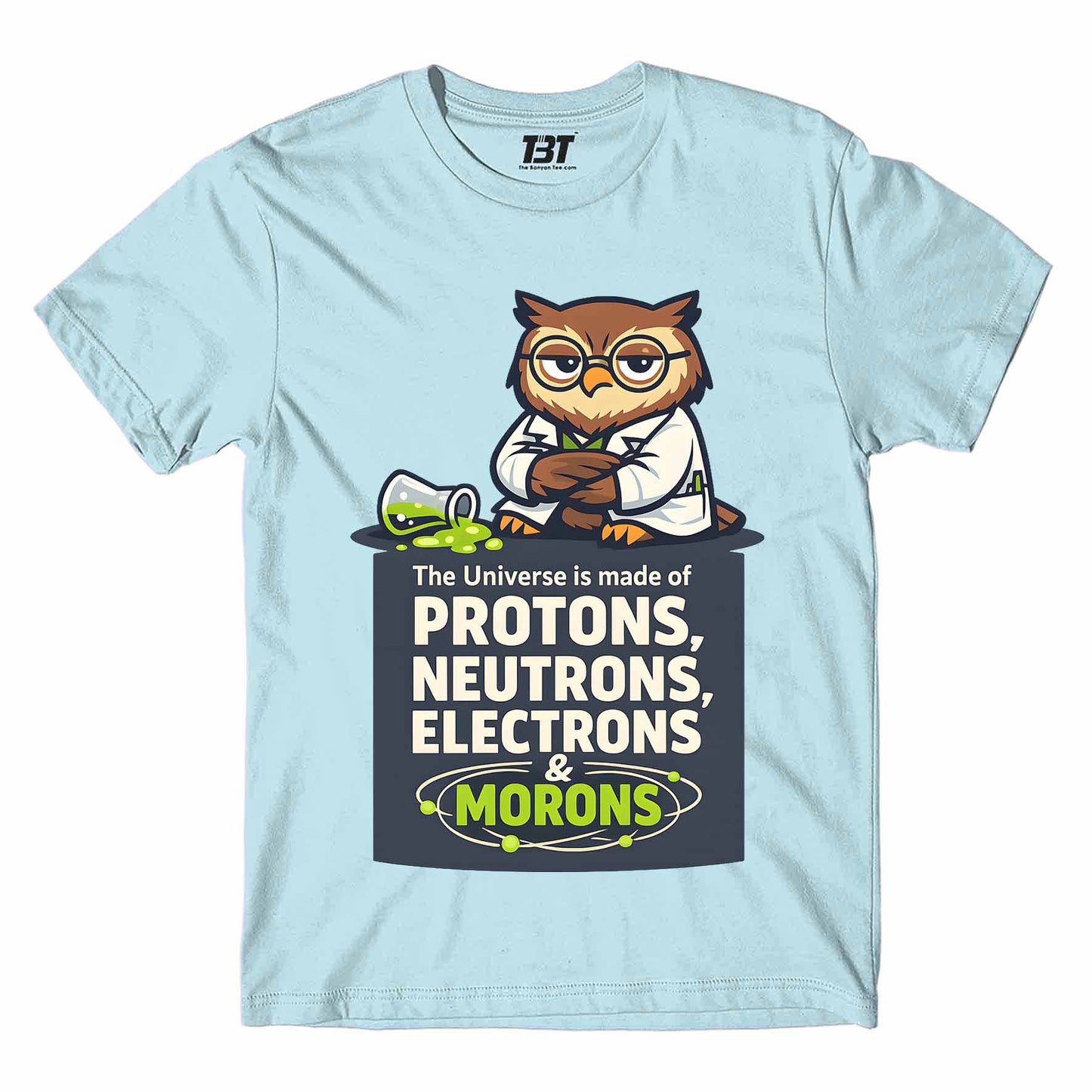 printed graphic morons t-shirt printed graphic stylish buy online united states usa the banyan tee tbt men women girls boys unisex baby blue