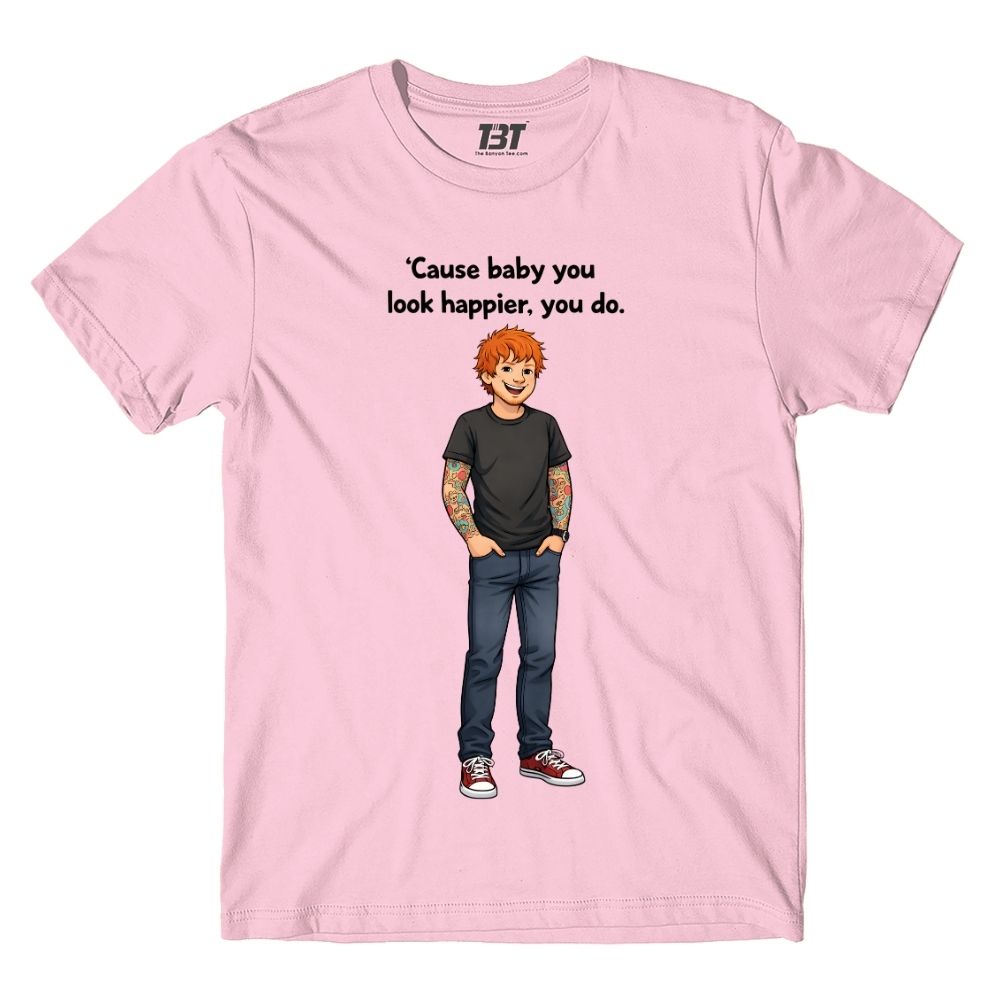 ed sheeran happier t-shirt music band buy online united states usa the banyan tee tbt men women girls boys unisex baby pink