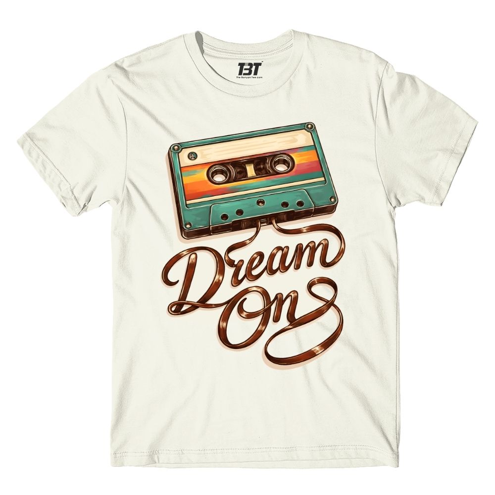 aerosmith dream on t-shirt music band buy online united states usa the banyan tee tbt men women girls boys unisex off white