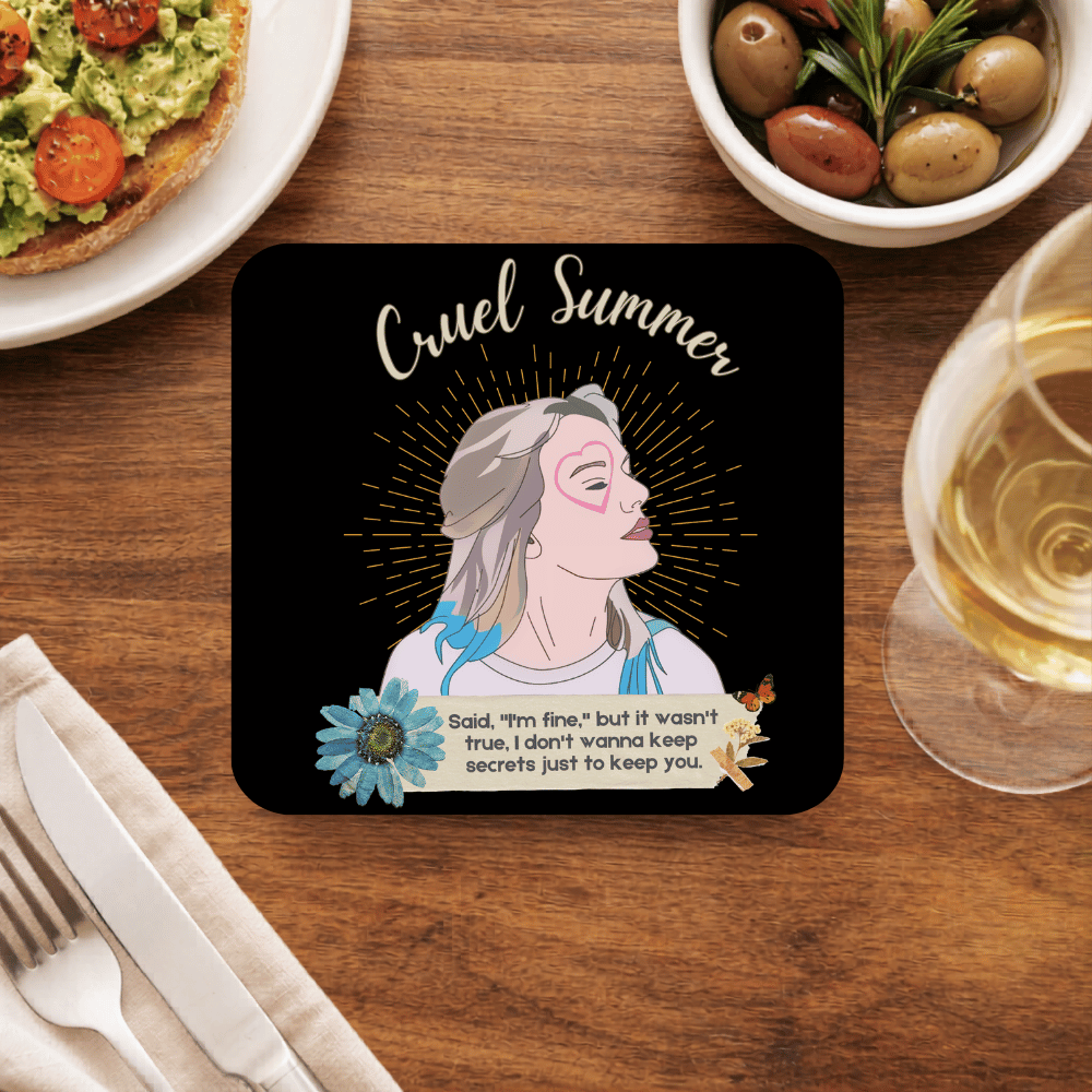 taylor swift cruel summer coasters wooden table cups indian music band buy online india the banyan tee tbt men women girls boys unisex