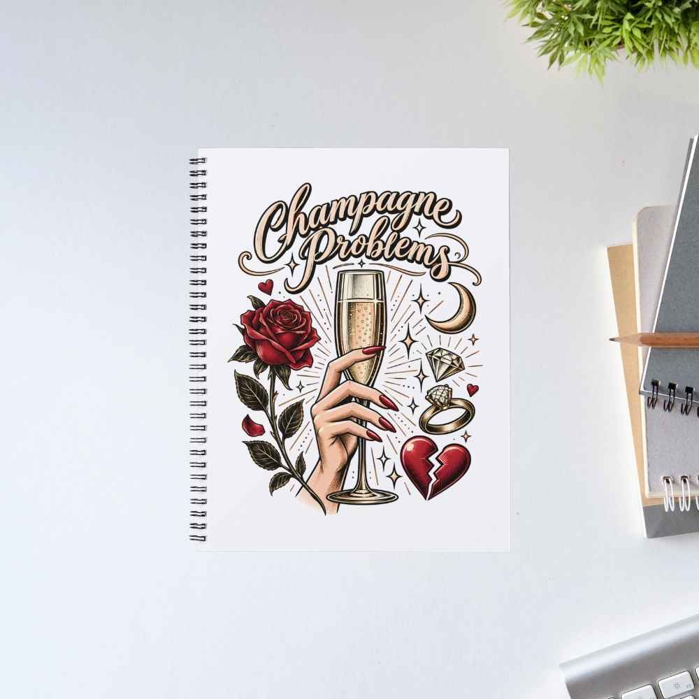 taylor swift champagne problems notebook notepad diary buy online united states usa the banyan tee tbt unruled