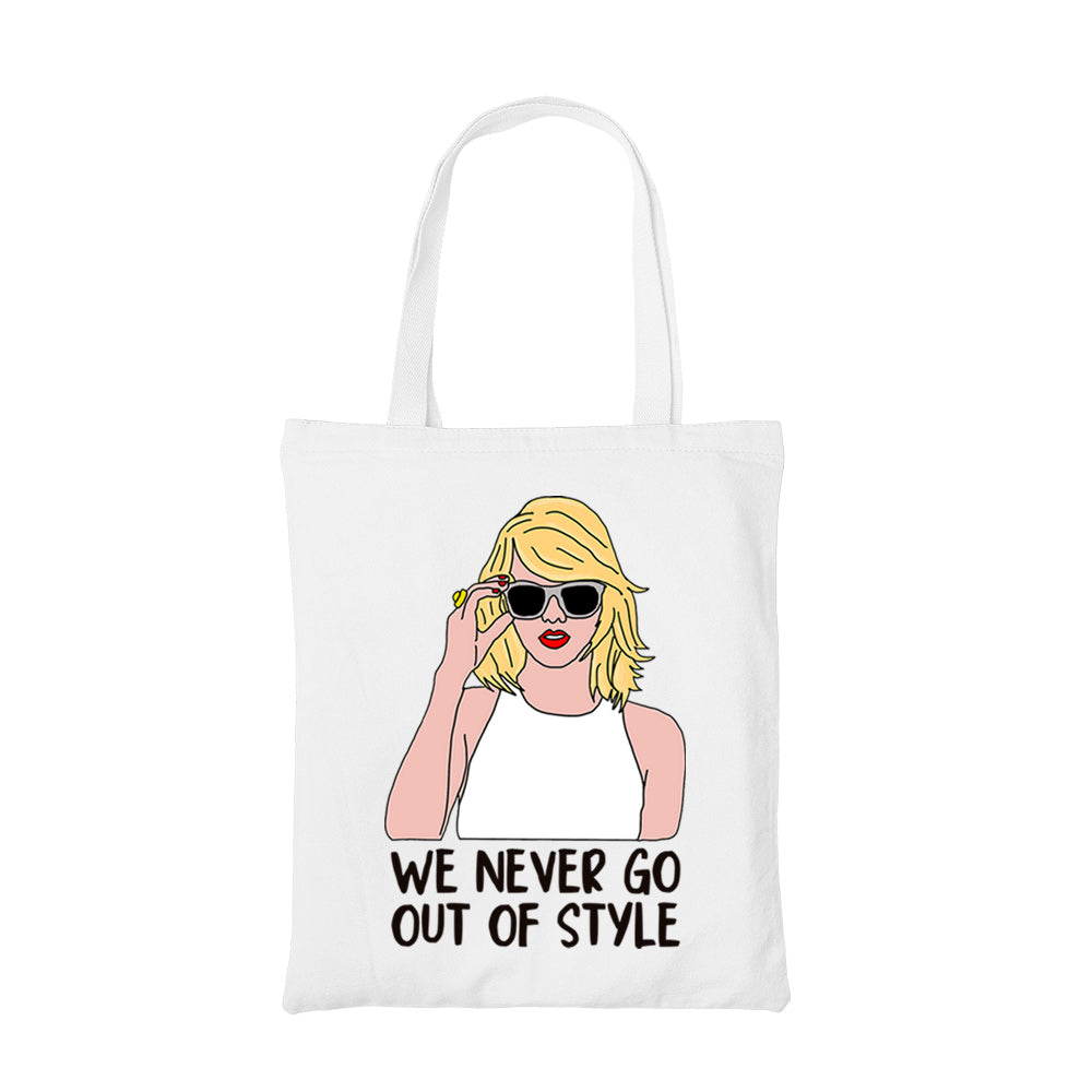 taylor swift style tote bag cotton printed music band buy online united states usa the banyan tee tbt men women girls boys unisex