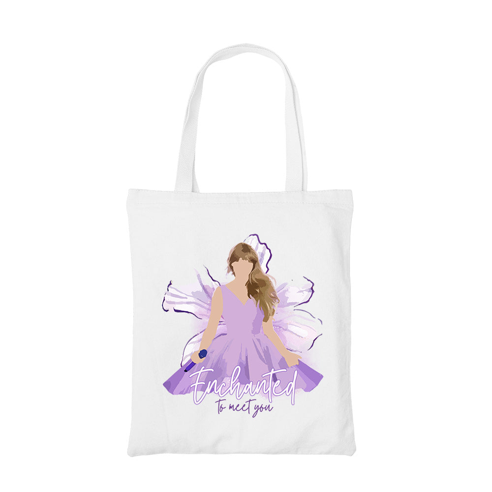 taylor swift enchanted tote bag cotton printed music band buy online united states usa the banyan tee tbt men women girls boys unisex