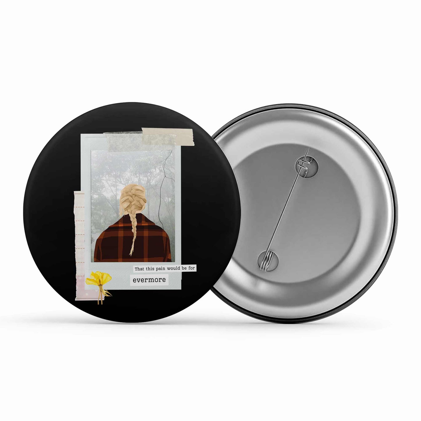 taylor swift evermore badge pin button music band buy online united states of america usa the banyan tee tbt men women girls boys unisex