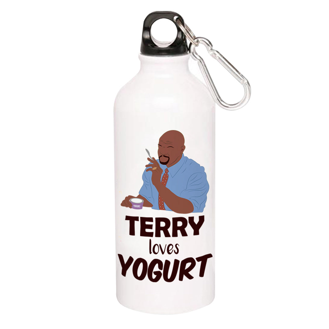 brooklyn nine-nine terry loves yogurt sipper steel water bottle flask gym shaker buy online india the banyan tee tbt men women girls boys unisex detective jake peralta terry charles boyle gina linetti andy samberg merchandise clothing acceessories