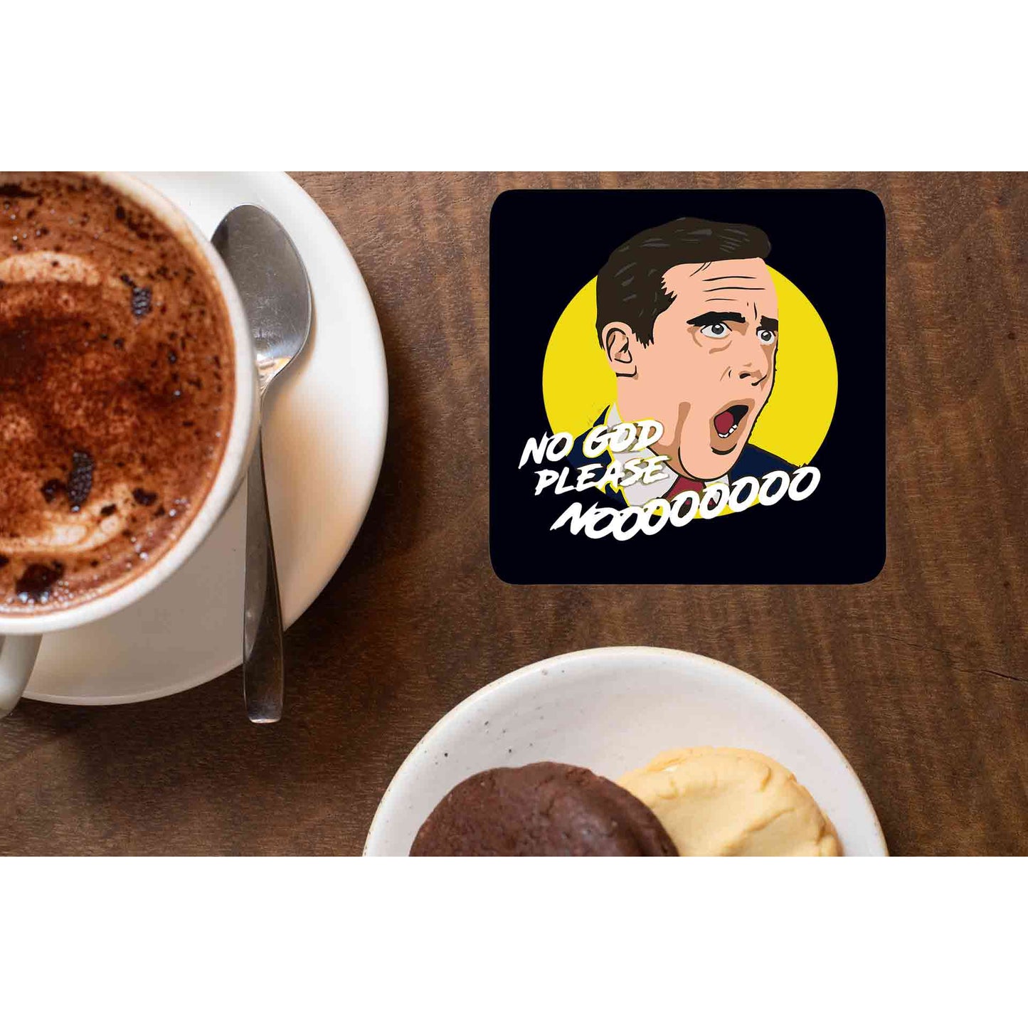 the office god no please no coasters wooden table cups indian tv & movies buy online india the banyan tee tbt men women girls boys unisex - michael scott