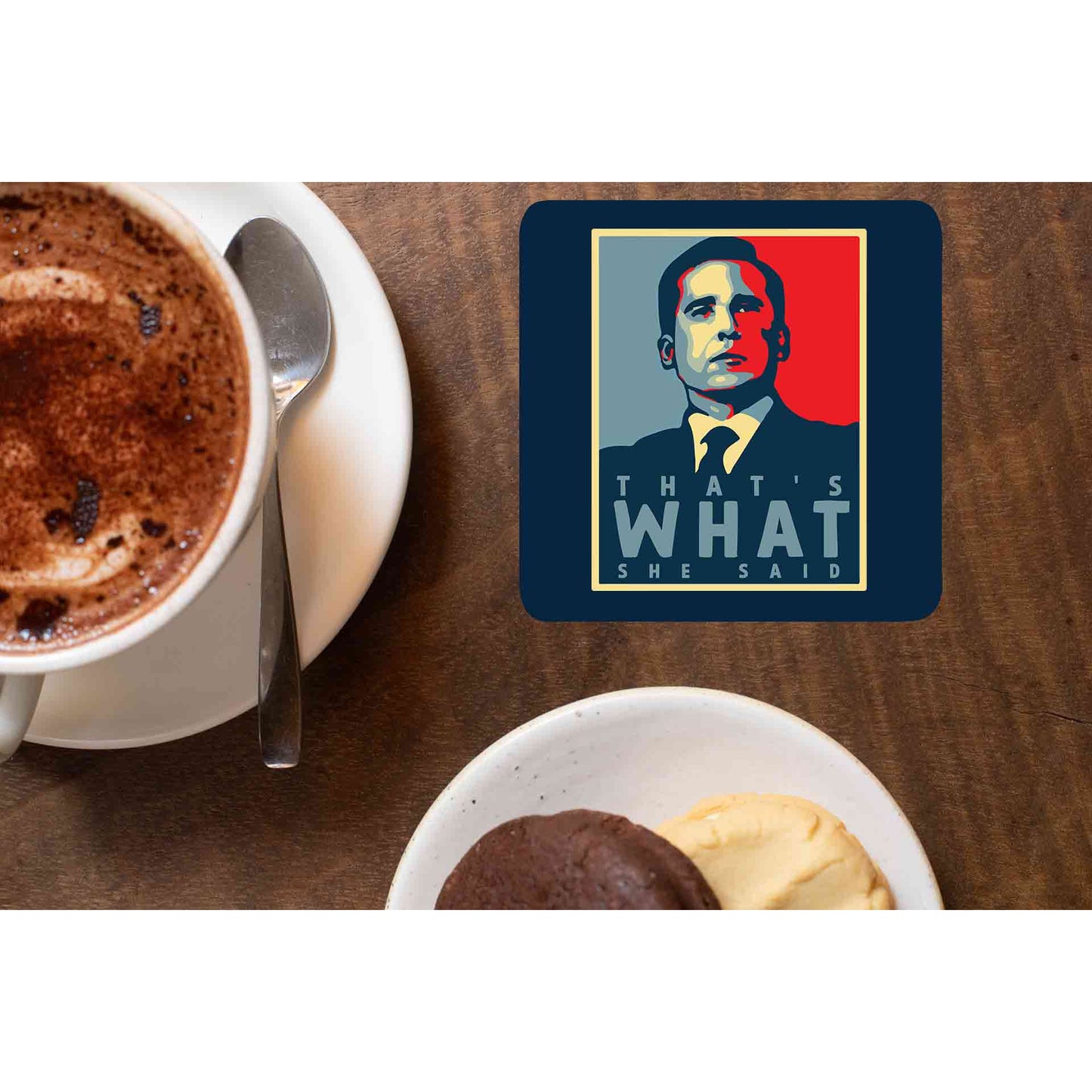 the office that's what she said coasters wooden table cups indian tv & movies buy online india the banyan tee tbt men women girls boys unisex - michael scott quote