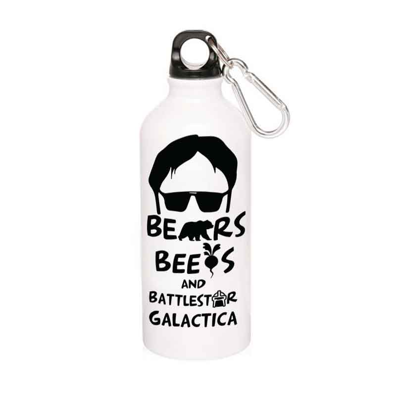 the office bears beets & battlestar galactica sipper steel water bottle flask gym shaker tv & movies buy online india the banyan tee tbt men women girls boys unisex - dwight