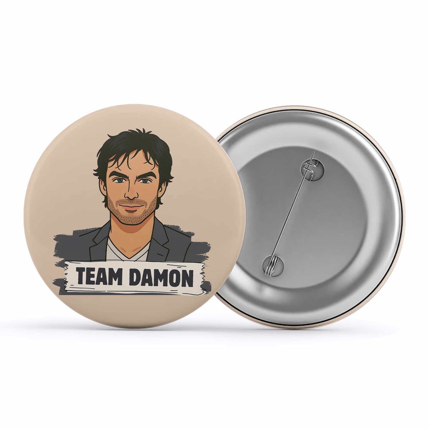 the vampire diaries damon badge pin button tv & movies buy online united states us the banyan tee tbt men women girls boys unisex