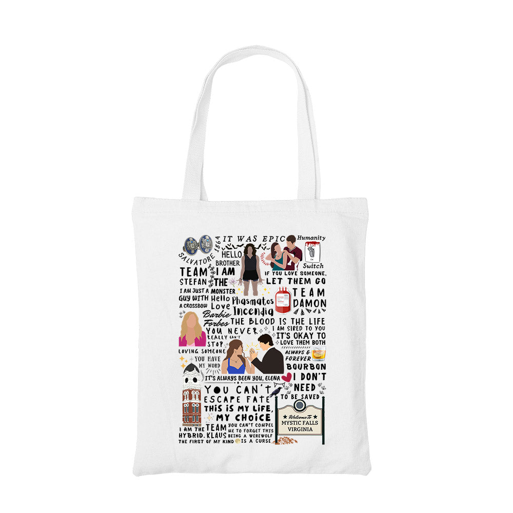 the vampire diaries mystic doodle tote bag cotton printed tv & movies buy online united states usa the banyan tee tbt men women girls boys unisex