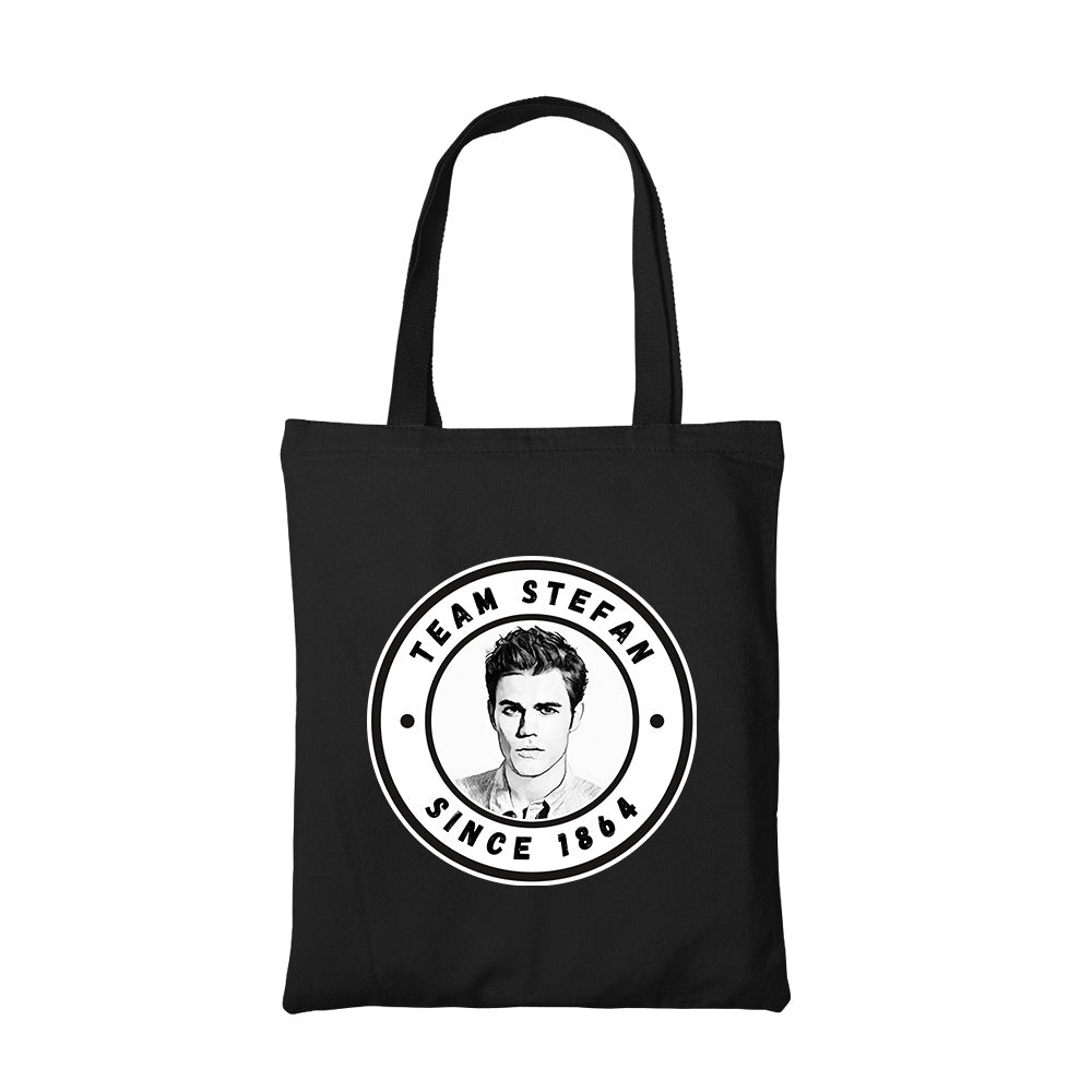 the vampire diaries team stefan tote bag cotton printed tv & movies buy online united states us the banyan tee tbt men women girls boys unisex