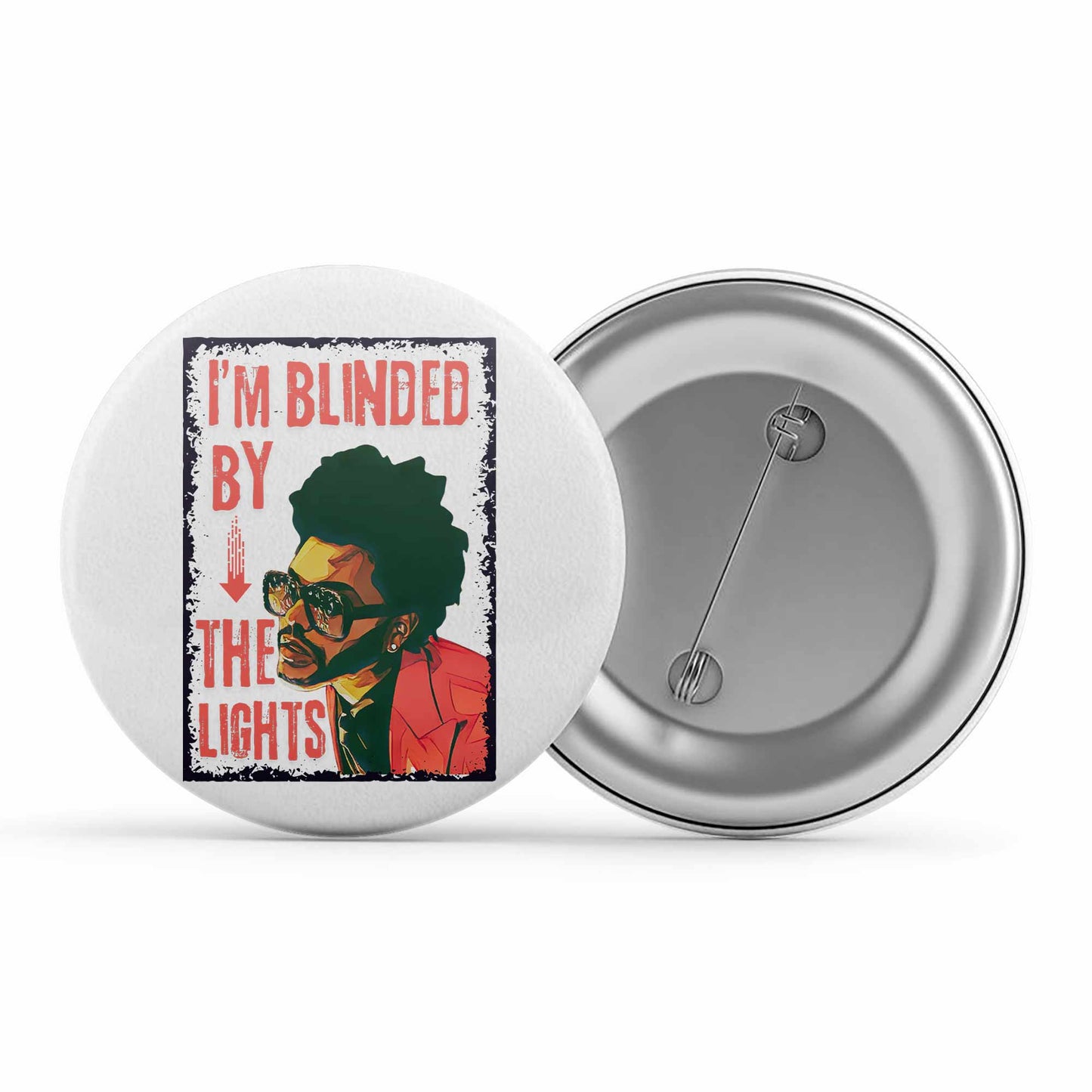 the weeknd i'm blinded by the lights badge pin button music band buy online united states of america usa the banyan tee tbt men women girls boys unisex