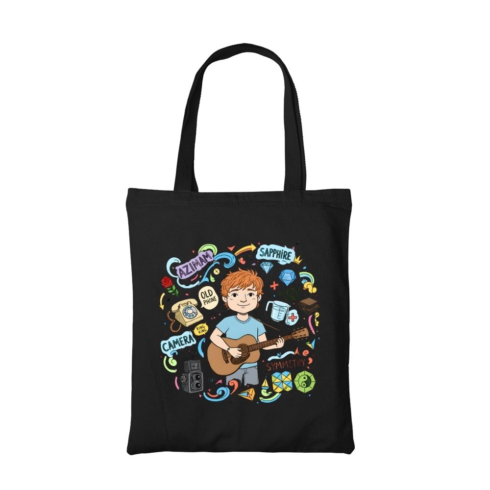 ed sheeran gingerverse tote bag cotton printed music band buy online united states usa the banyan tee tbt men women girls boys unisex