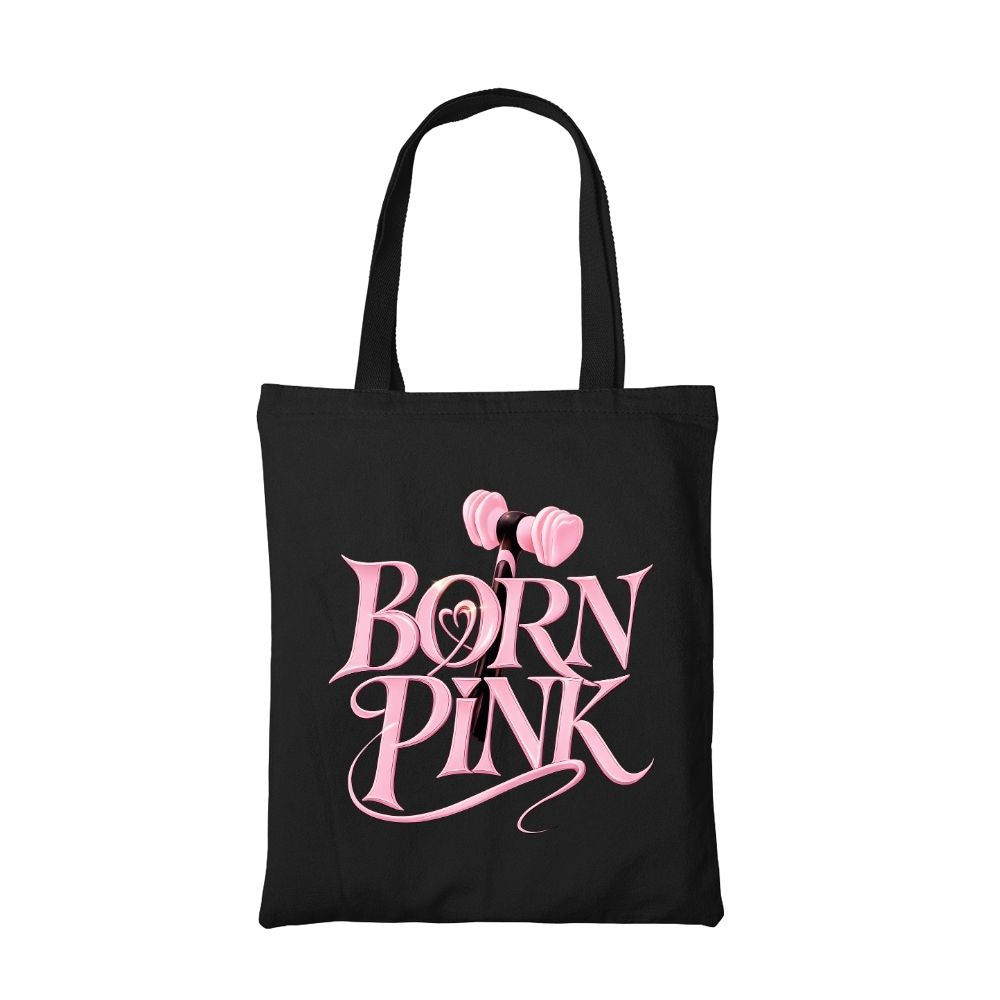 black pink born pink tote bag cotton printed music band buy online united states usa the banyan tee tbt men women girls boys unisex