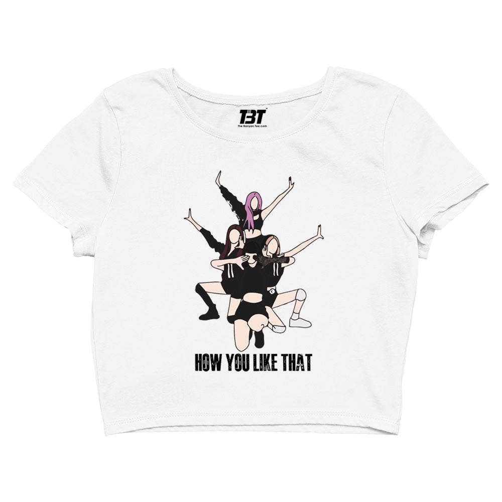 black pink how you like that crop top music band buy online united states of america usa the banyan tee tbt men women girls boys unisex Baby Pink song k pop jennie lisa jisoo rose