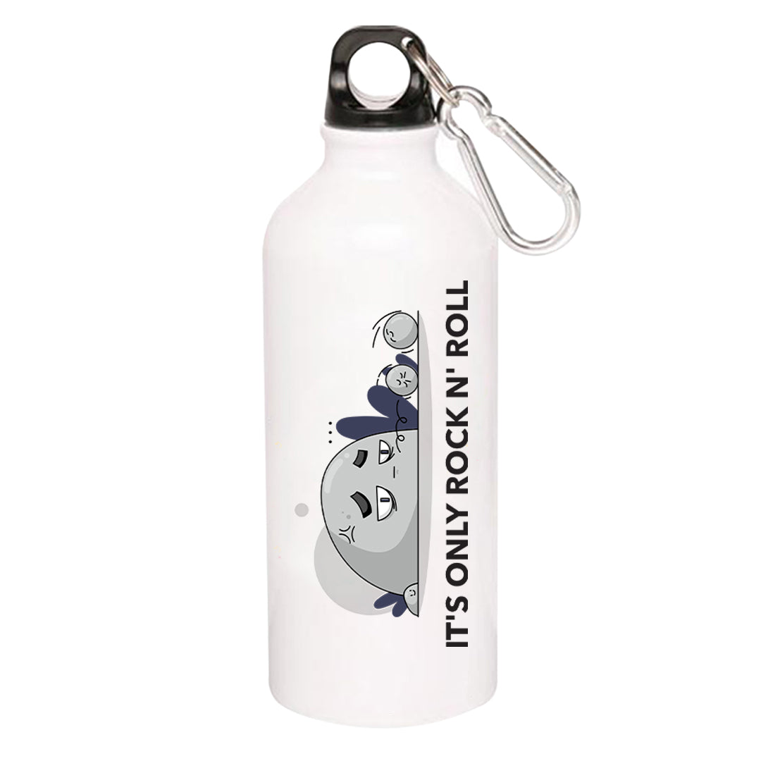 printed it's only rock n' roll sipper steel water bottle flask gym shaker printed graphic stylish buy online india the banyan tee tbt men women girls boys unisex