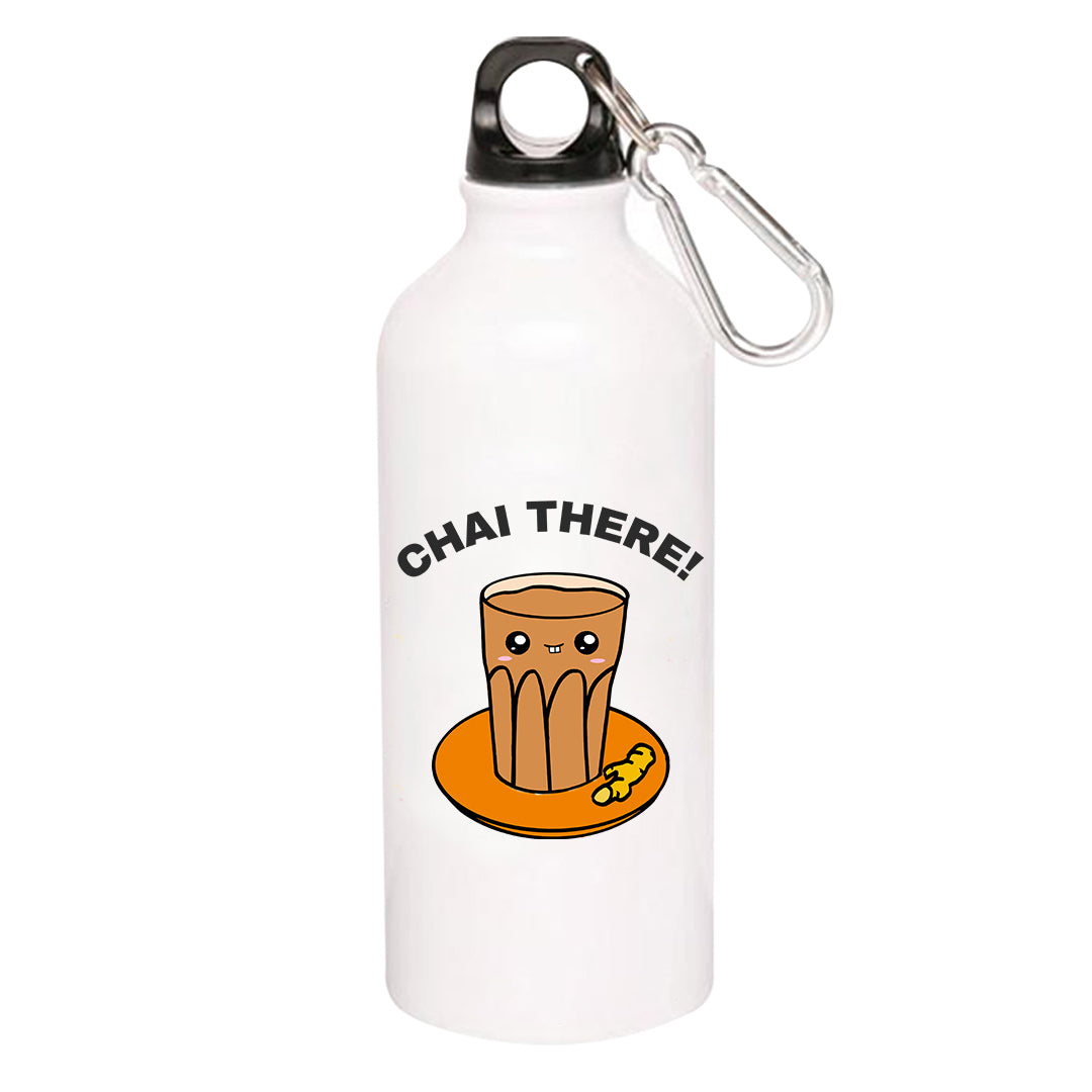 printed chai there sipper steel water bottle flask gym shaker printed graphic stylish buy online india the banyan tee tbt men women girls boys unisex