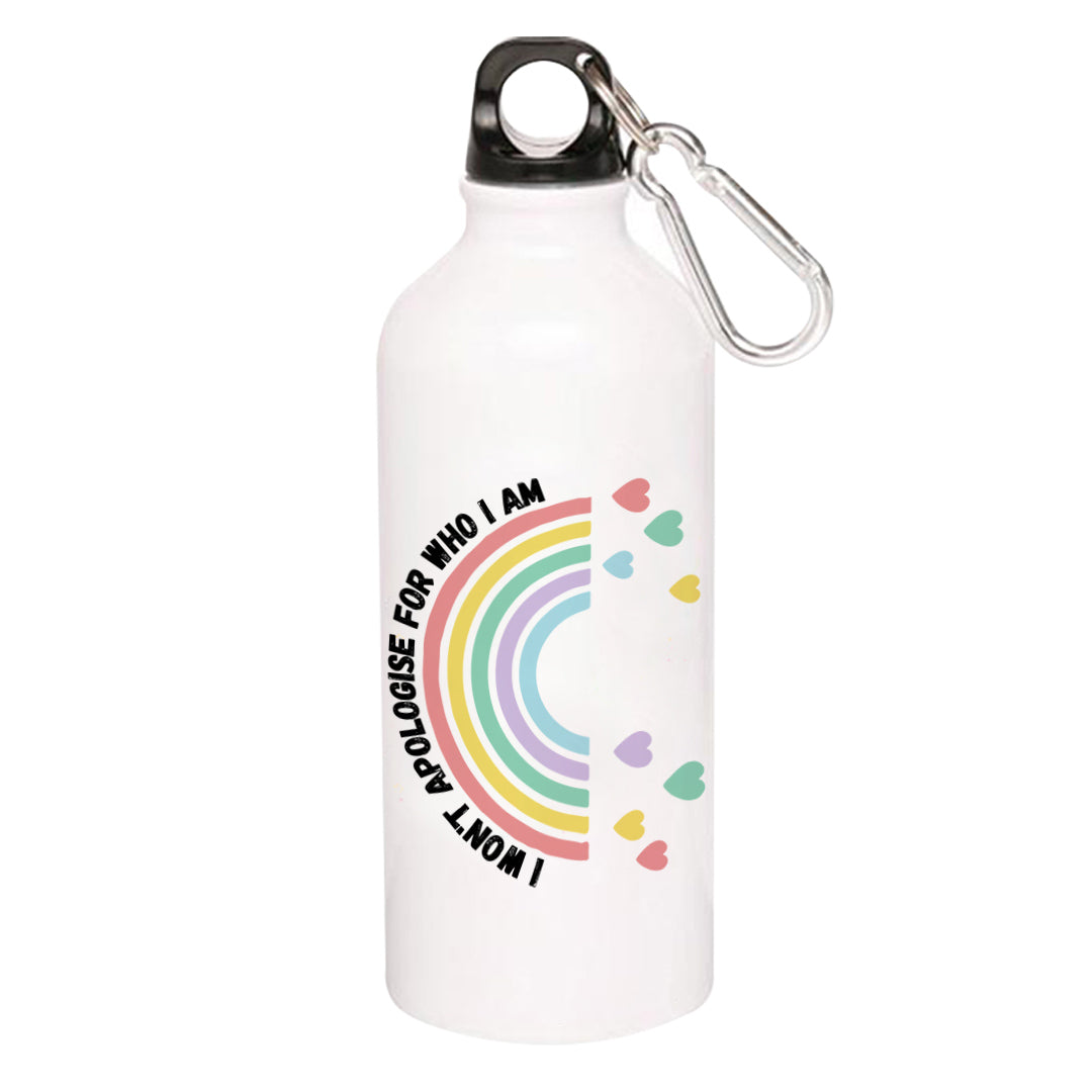 pride i won't apologise for who i am sipper steel water bottle flask gym shaker printed graphic stylish buy online india the banyan tee tbt men women girls boys unisex - lgbtqia+