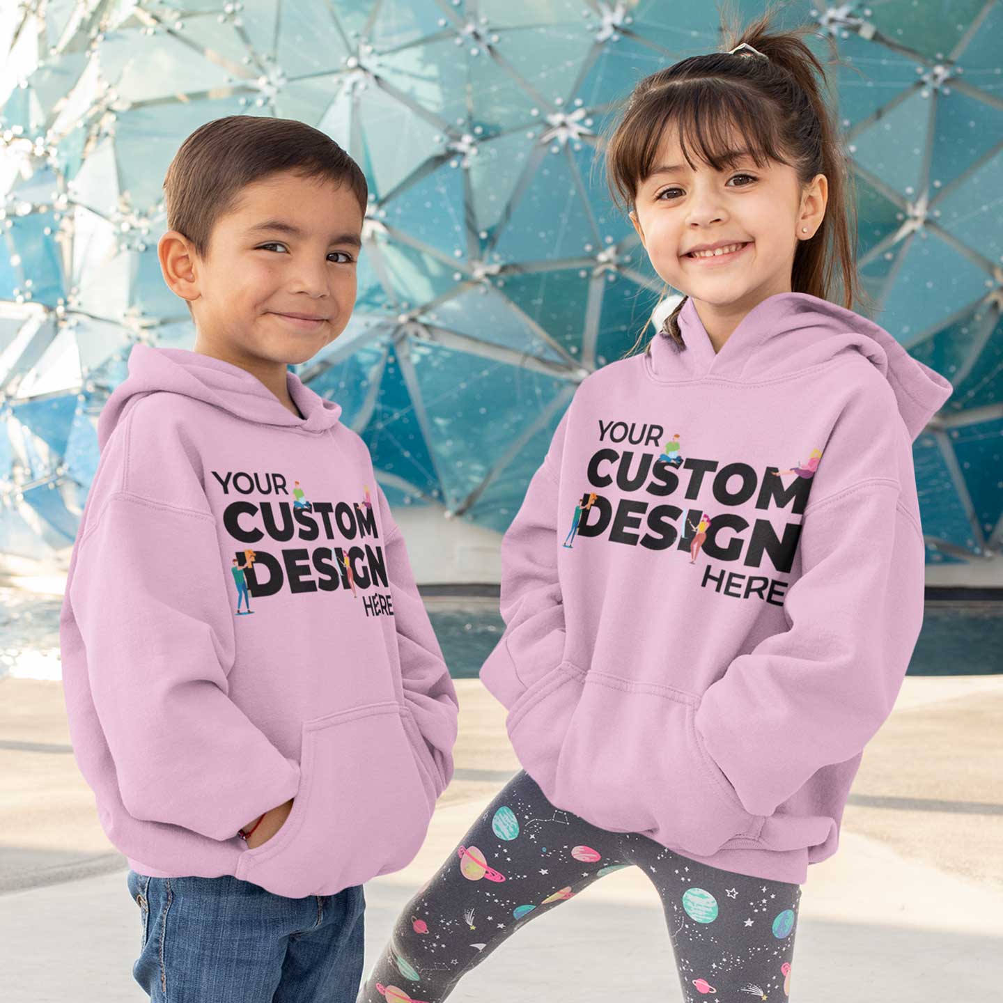customized personalized gifts products hoodie hooded sweatshirt customizable custom kids boys girls baby pink