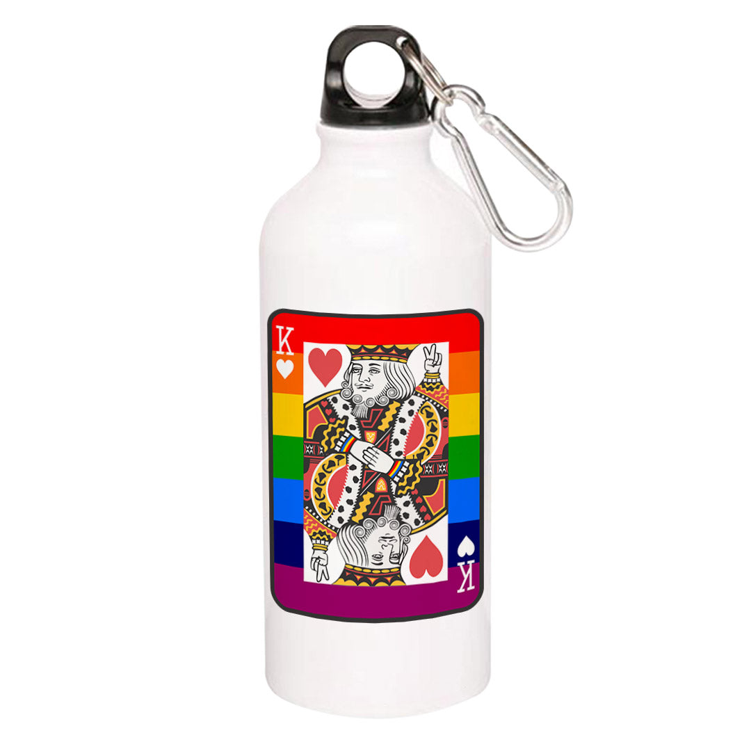 pride the king of hearts sipper steel water bottle flask gym shaker printed graphic stylish buy online india the banyan tee tbt men women girls boys unisex - lgbtqia+
