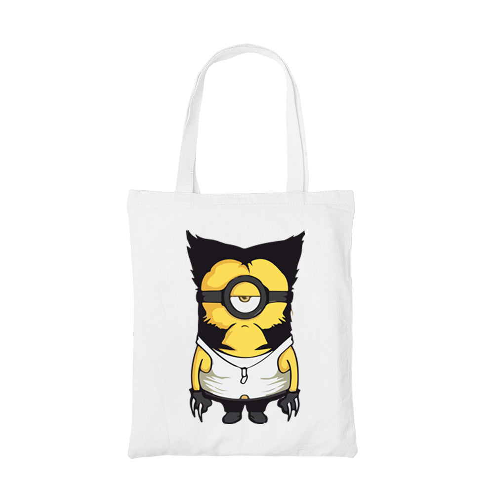 minions logans tiny sidekick tote bag hand printed cotton women men unisex
