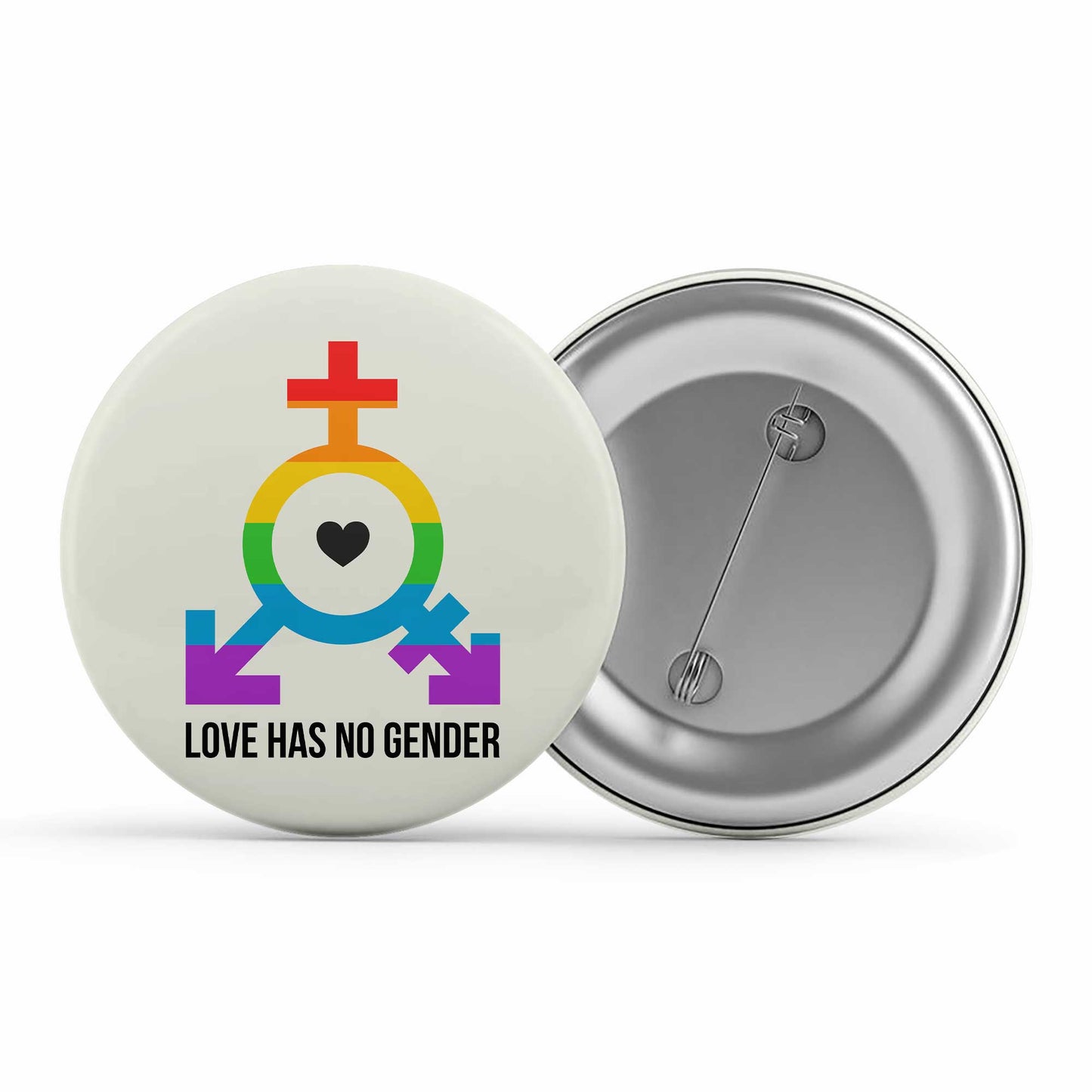pride love has no gender badge pin button printed graphic stylish buy online united states u s the banyan tee tbt men women girls boys unisex - lgbtqia+