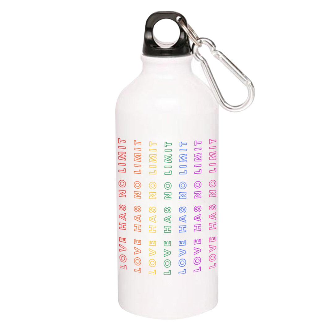 pride love has no limit sipper steel water bottle flask gym shaker printed graphic stylish buy online india the banyan tee tbt men women girls boys unisex - lgbtqia+