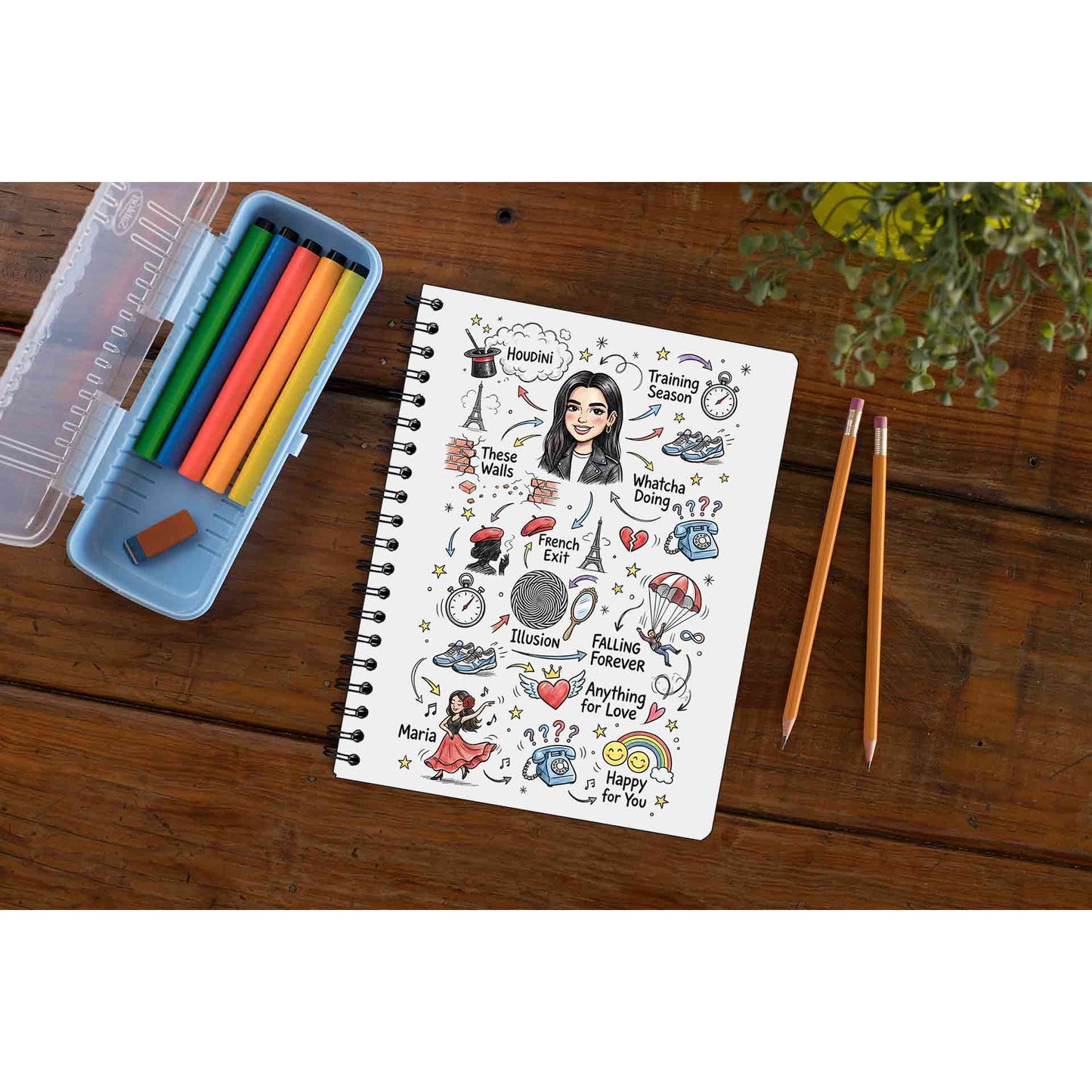 dua lipa du-dle notebook notepad diary buy online united states usa the banyan tee tbt unruled