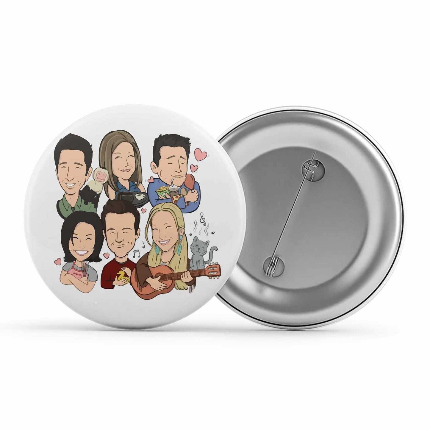 Friends Badge - Friends Metal Pin Button The Banyan Tee TBT