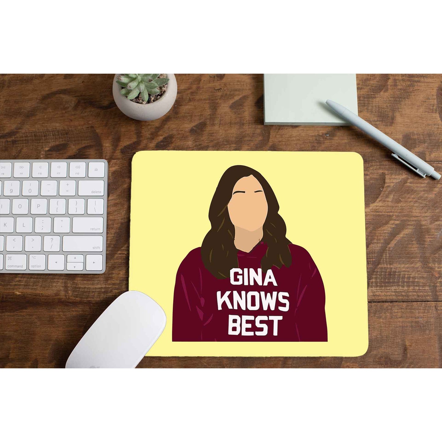 brooklyn nine-nine gina knows best mousepad logitech large anime buy online united states of america usa the banyan tee tbt men women girls boys unisex detective jake peralta terry charles boyle gina linetti andy samberg merchandise clothing acceessories