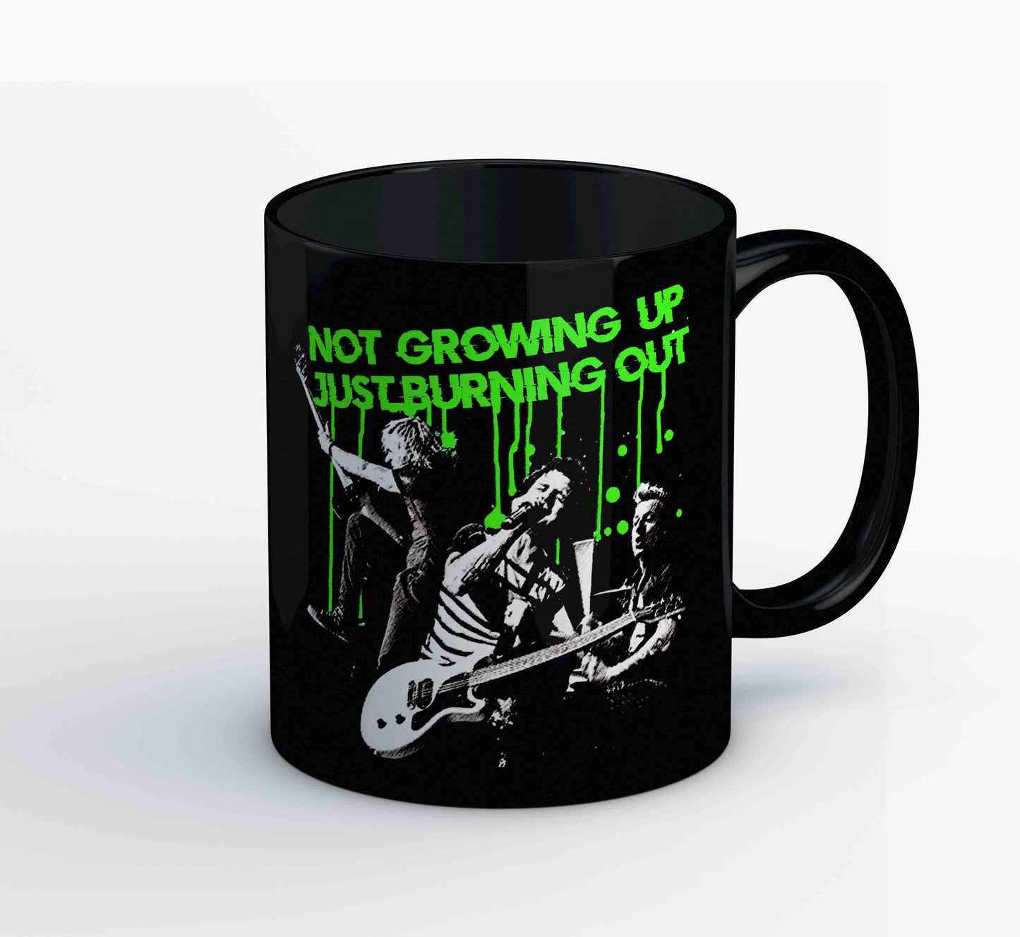 green day burnout mug coffee ceramic music band buy online usa united states of america the banyan tee tbt men women girls boys unisex not growing up just burning out