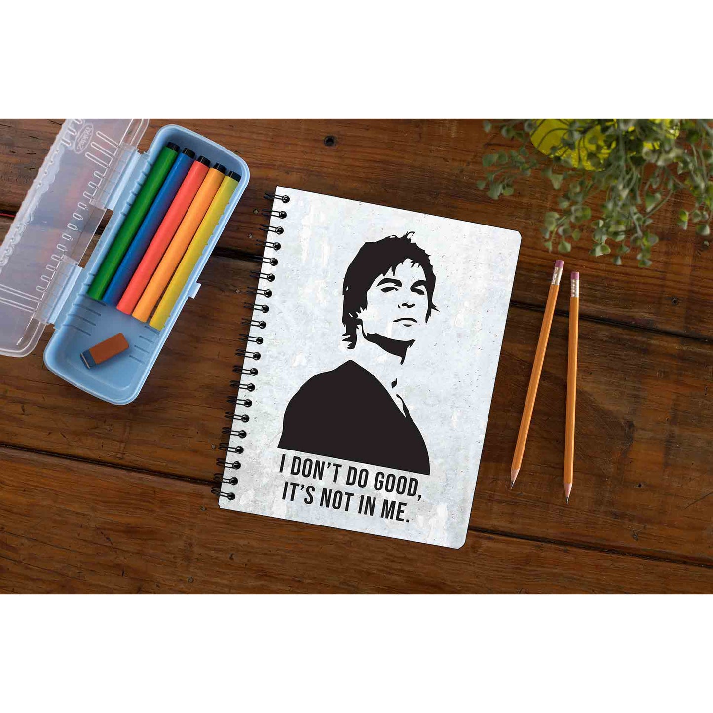 the vampire diaries i don't do good notebook notepad diary buy online united states of america usa the banyan tee tbt unruled tvd stefan elena damon caroline katherine tyler bonnie