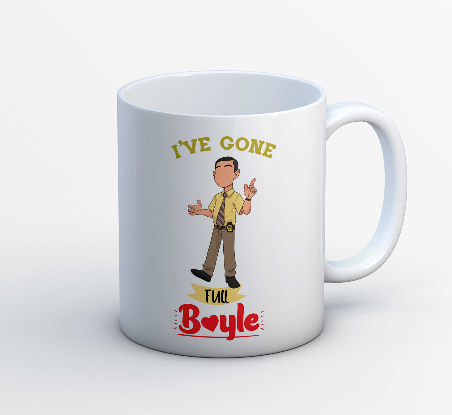 brooklyn nine-nine gone full boyle mug coffee ceramic buy online usa united states of america the banyan tee tbt men women girls boys unisex detective jake peralta terry charles boyle gina linetti andy samberg merchandise clothing acceessories